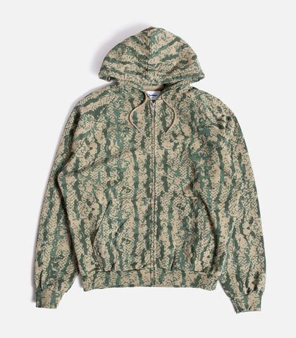 Butter Goods Lowland Camo Zip Up Hooded Sweatshirt
