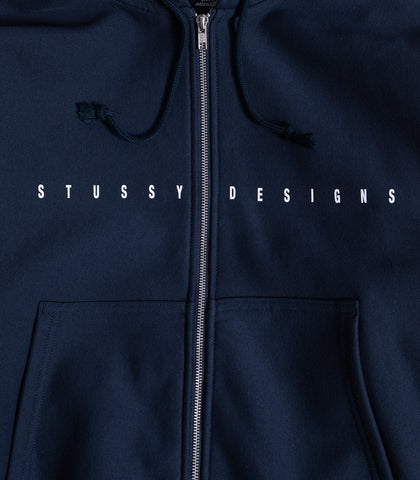 Stussy S Box Zip Up Hooded Sweatshirt