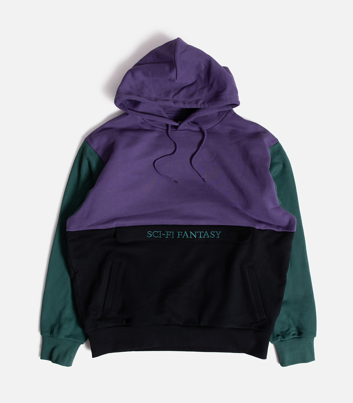 Sci-Fi Fantasy Colorblocked Hooded Sweatshirt