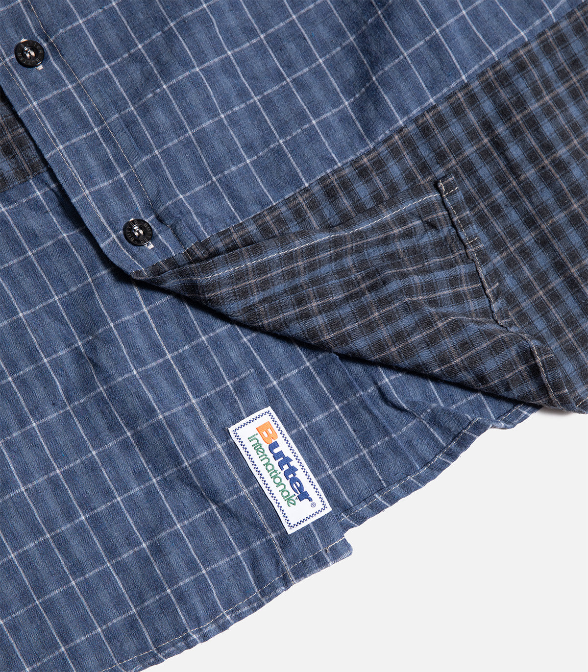 Butter Goods Patchwork Plaid Long Sleeve Shirt